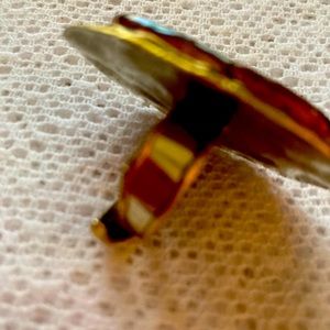 Handcrafted adjustable size gemstone ring